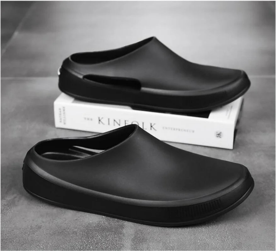 Classic Men's Solid EVA Summer Slippers High Quality Mens Casual Waterproof Shoes Men Slip-on Outdoor Slipper Man Beach Slides