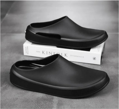 Classic Men's Solid EVA Summer Slippers High Quality Mens Casual Waterproof Shoes Men Slip-on Outdoor Slipper Man Beach Slides