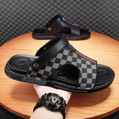 Men's Slippers Summer 2024 Beach Slippers High Quality Non-Slip Flip Flops Soft Sole Outdoor Indoor Slides Slippers Male