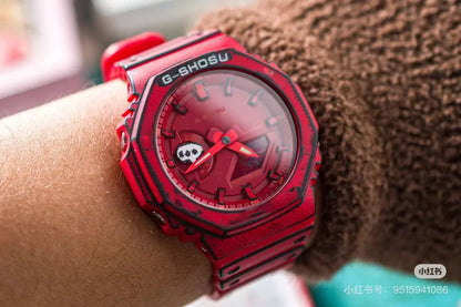 Comic Sport Electronic Unisex Watch Full Function LED Dual Display World Time Large Dial