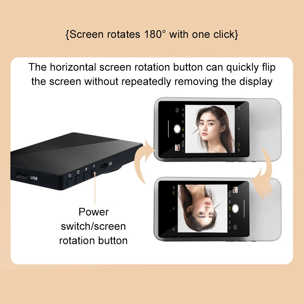 Smartphone Wireless Magnetic Monitor Screen For Smartphone Magsafe Vlog Live Stream Video Recording for iPhone Android phone