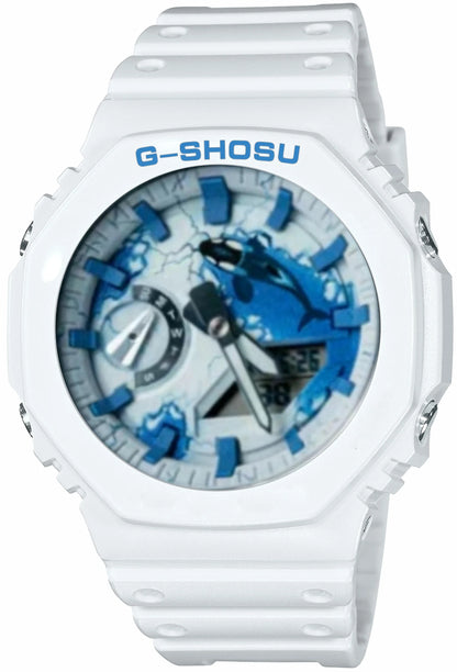 Comic Sport Electronic Unisex Watch Full Function LED Dual Display World Time Large Dial