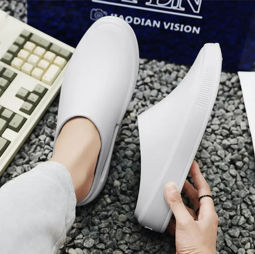 Classic Men's Solid EVA Summer Slippers High Quality Mens Casual Waterproof Shoes Men Slip-on Outdoor Slipper Man Beach Slides