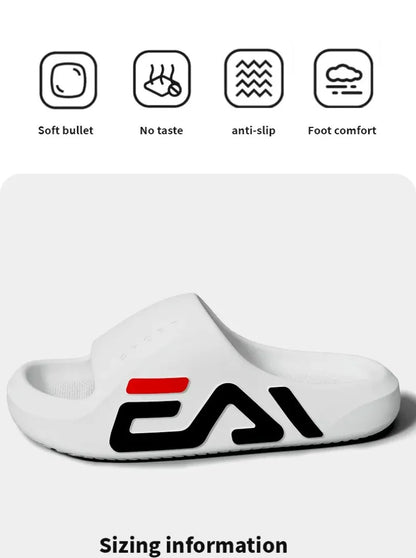 Extra-thick Sole Men Soft Air Cushion Casual Slippers EVA Sandals Fashion Flip Flops Outdoor Summer Seaside Beach Shoes