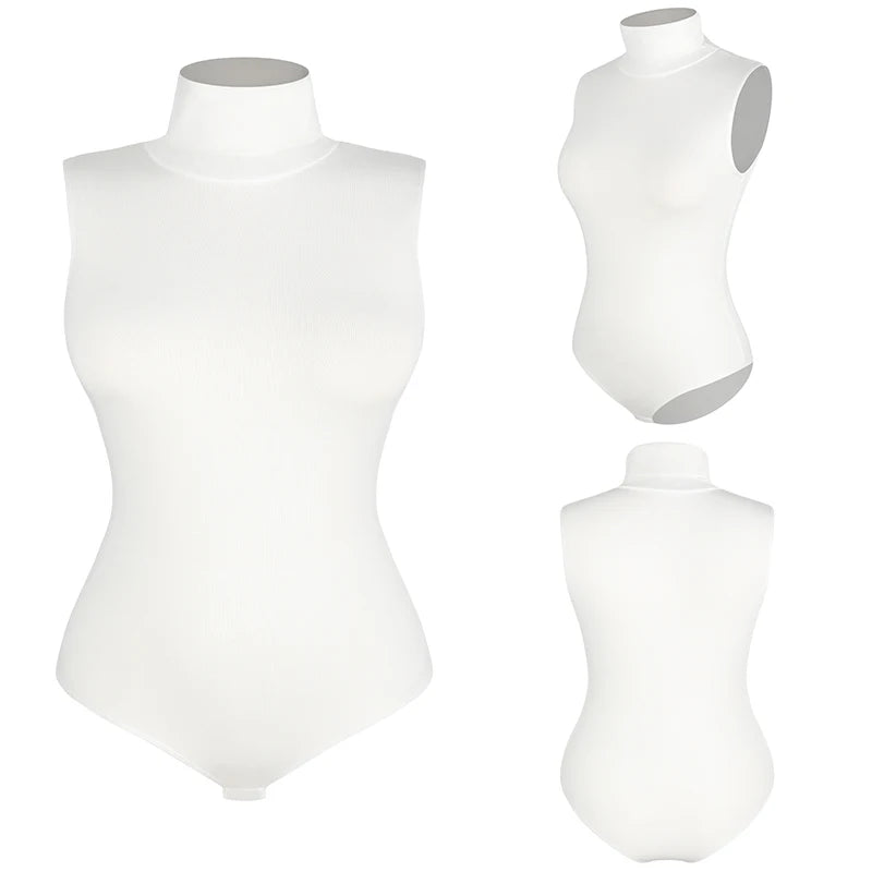 Sleeveless High Neck Bodysuit New Women's Sexy Skinny Jumpsuit Butt Lifter Smooth Body Shaper Belly Corset Female Clothing