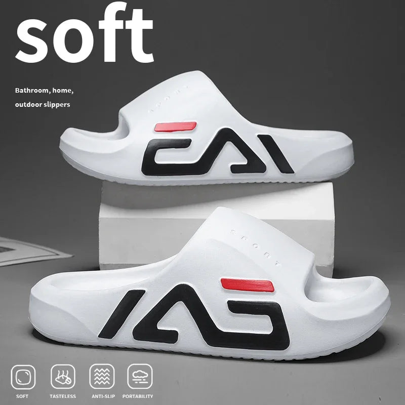 Extra-thick Sole Men Soft Air Cushion Casual Slippers EVA Sandals Fashion Flip Flops Outdoor Summer Seaside Beach Shoes