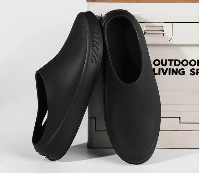 Classic Men's Solid EVA Summer Slippers High Quality Mens Casual Waterproof Shoes Men Slip-on Outdoor Slipper Man Beach Slides