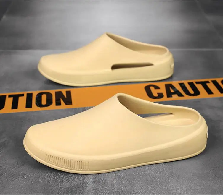 Classic Men's Solid EVA Summer Slippers High Quality Mens Casual Waterproof Shoes Men Slip-on Outdoor Slipper Man Beach Slides