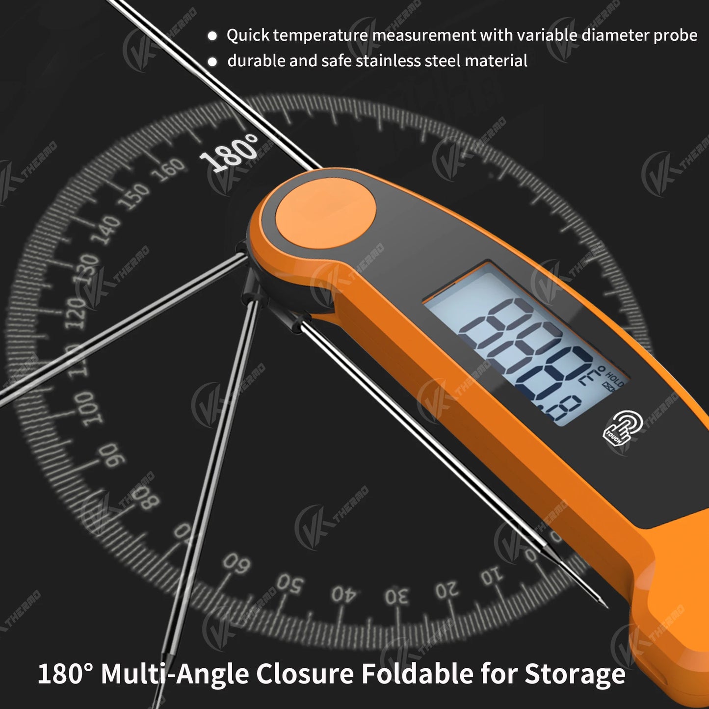 Digital kitchen thermometer, for meat, water, milk, food cooking, BBQ probe, electronic oven, kitchen tools