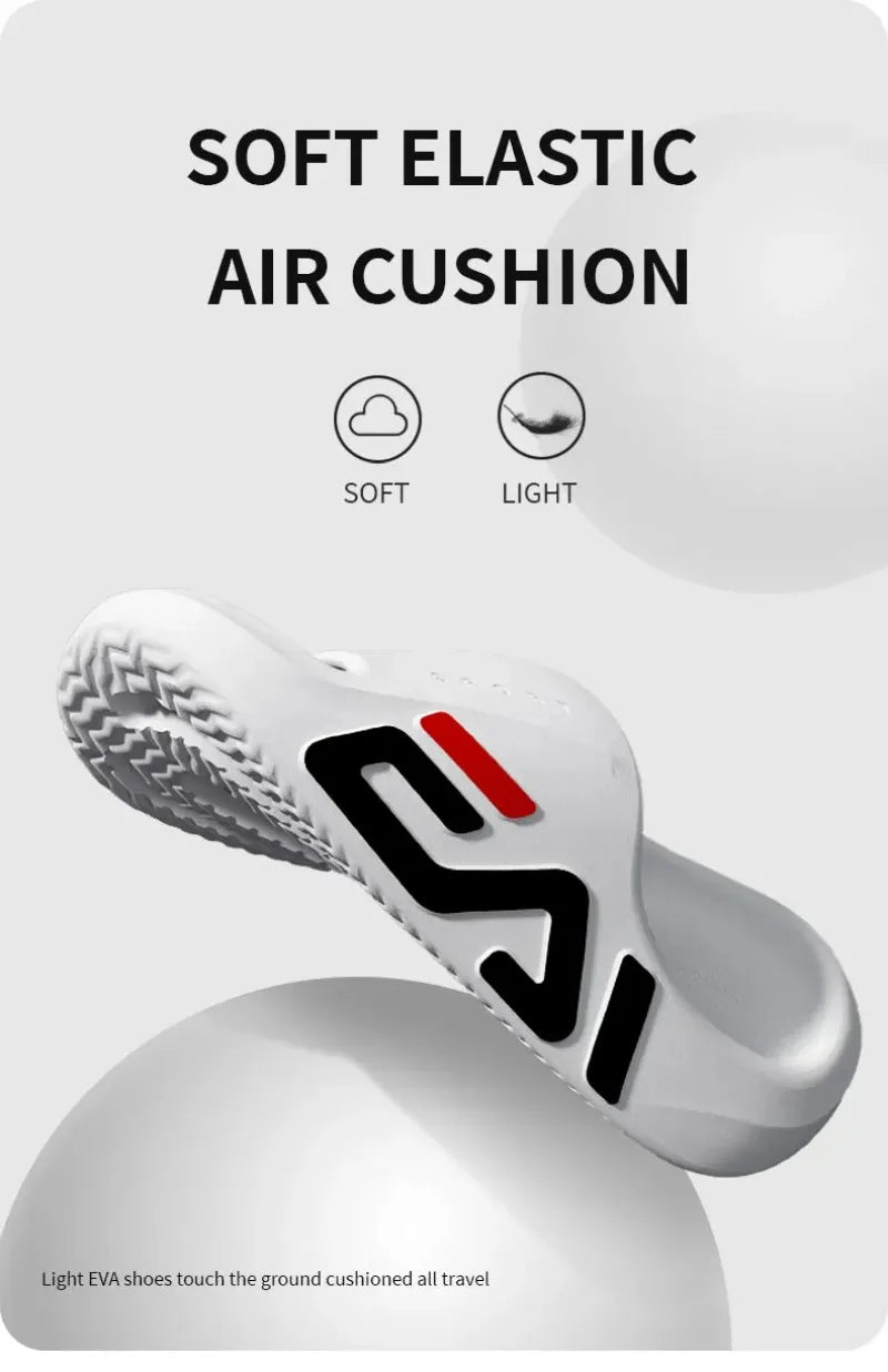 Extra-thick Sole Men Soft Air Cushion Casual Slippers EVA Sandals Fashion Flip Flops Outdoor Summer Seaside Beach Shoes