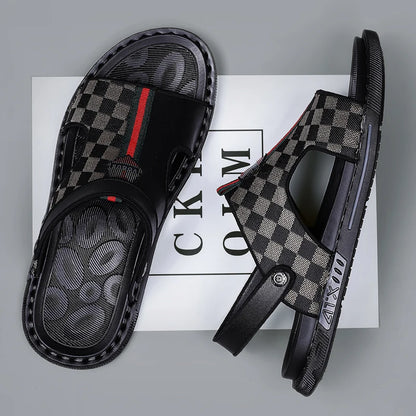 Men's Slippers Summer 2024 Beach Slippers High Quality Non-Slip Flip Flops Soft Sole Outdoor Indoor Slides Slippers Male
