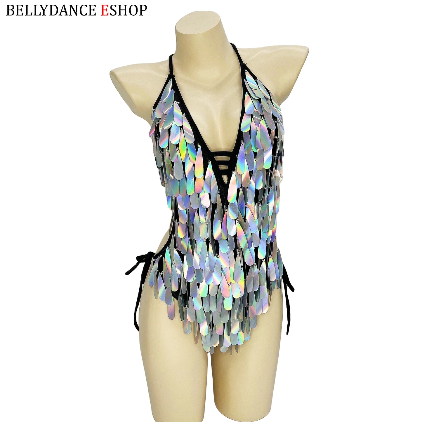 Sparkly Beaded One-Piece Bodysuit Sexy Party Show Club Wear Rave Nightclub Outfit gogo costume Stage Performance Dance Clothes