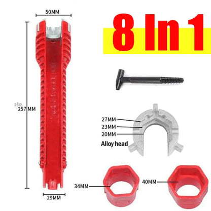 8-in-1 or 5-in-1 Flume Wrench Sink Faucet Plumbing Tools