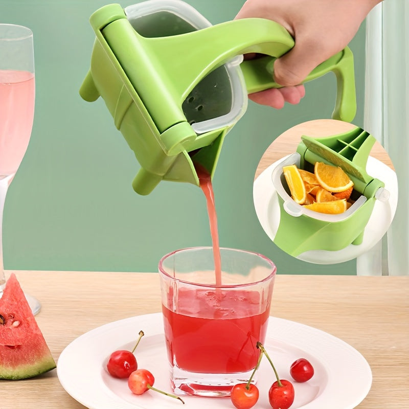 1pc Handheld Manual Citrus Juicer - Multifunctional Lemon & Orange Squeezer, Durable Plastic, Essential Kitchen Gadget