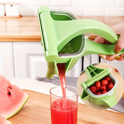 1pc Handheld Manual Citrus Juicer - Multifunctional Lemon & Orange Squeezer, Durable Plastic, Essential Kitchen Gadget